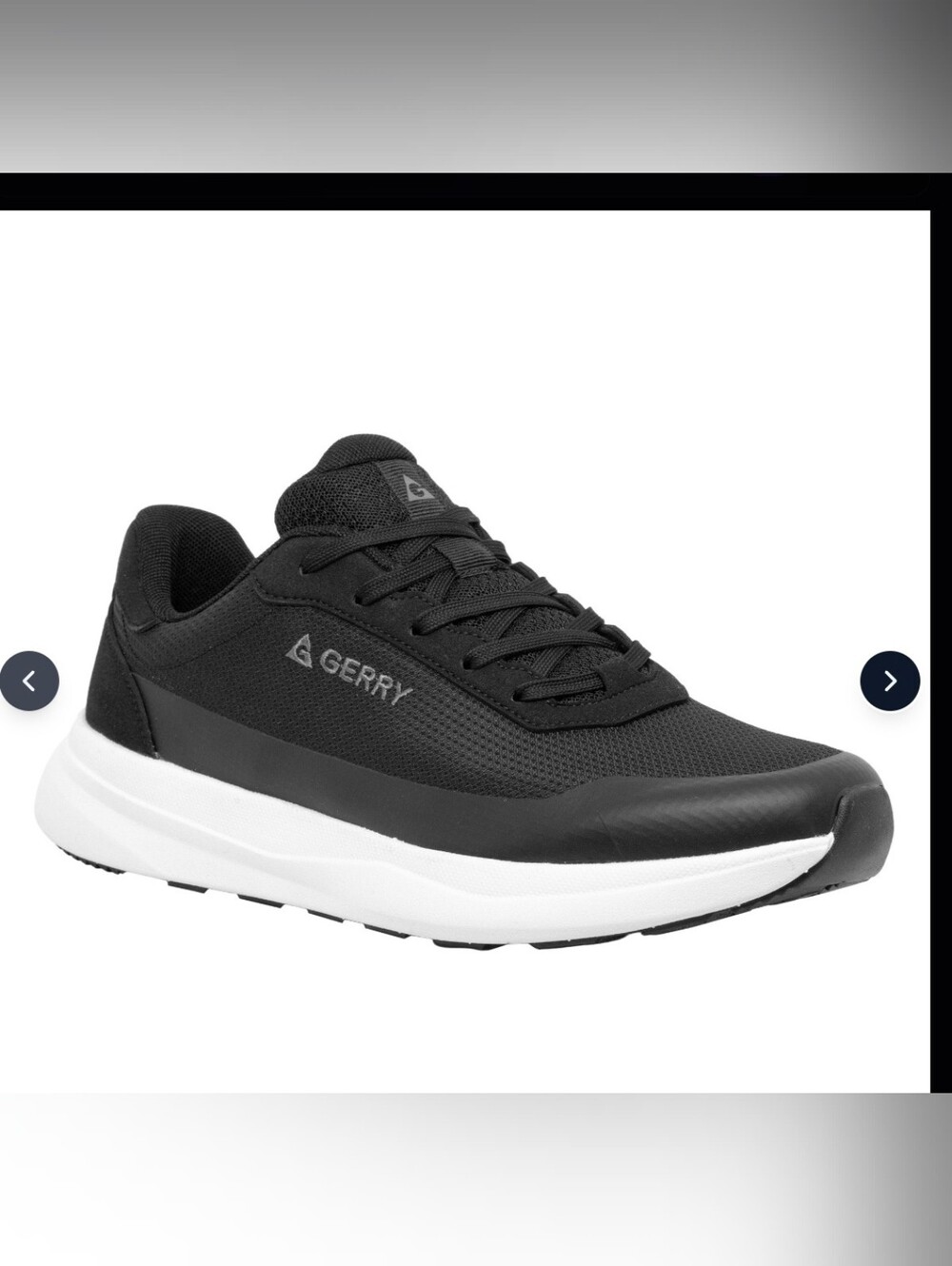 Black Men's Athletic Sockliner Trainer - Performance Comfort